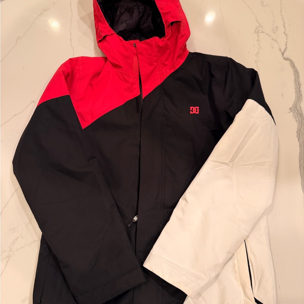 DC Women's Pink, Black, and White Snow Jacket